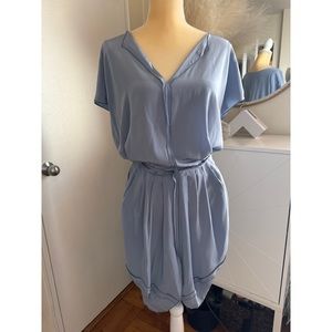 BCBG MAXAZRIA RUNWAY blue silk dress